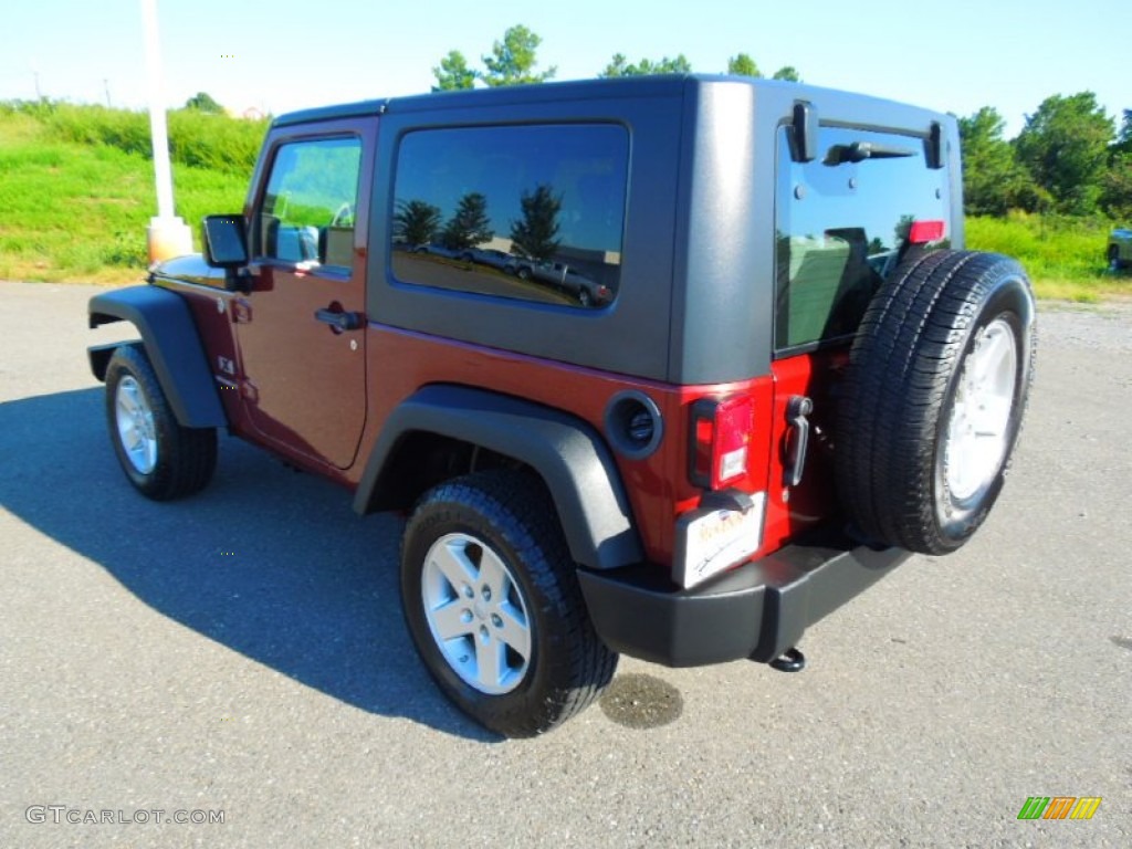 2009 Wrangler X 4x4 - Red Rock Crystal Pearl Coat / Dark Slate Gray/Medium Slate Gray photo #5