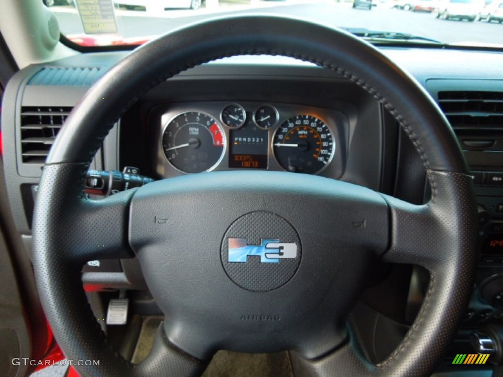 2009 Hummer H3 T Ebony/Pewter Steering Wheel Photo #70611858
