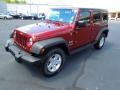 2008 Red Rock Crystal Pearl Jeep Wrangler Unlimited X 4x4  photo #2