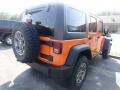 2013 Crush Orange Jeep Wrangler Unlimited Rubicon 4x4  photo #2