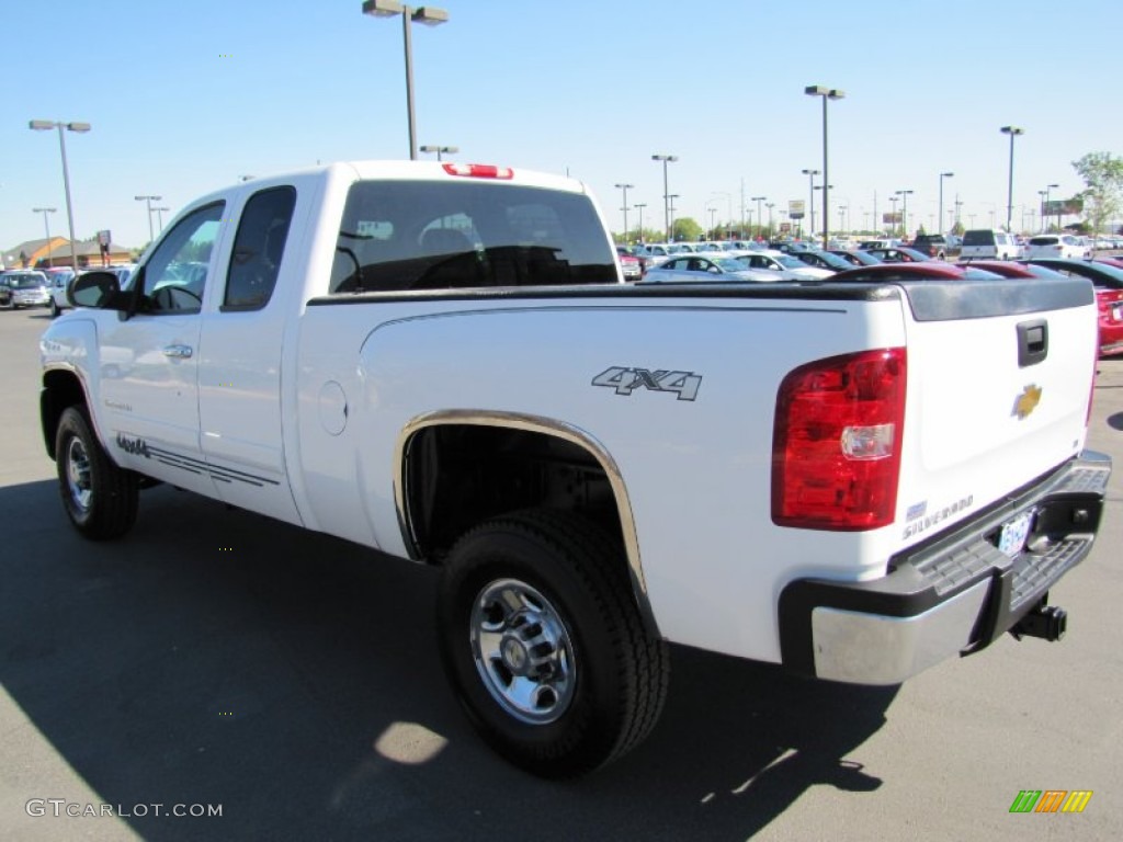 2008 Silverado 2500HD LT Extended Cab 4x4 - Summit White / Ebony Black photo #3