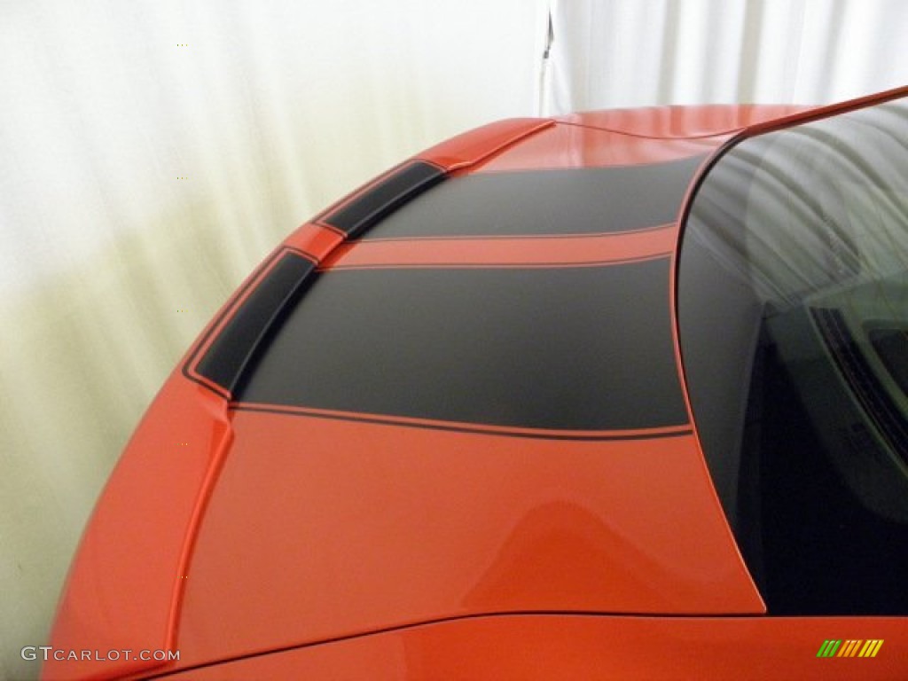 2010 Camaro SS Coupe - Inferno Orange Metallic / Black photo #13