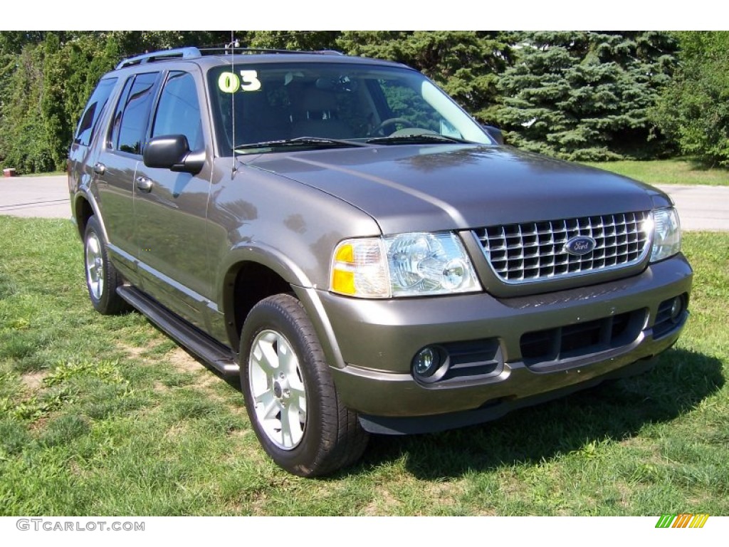 2003 Explorer Limited 4x4 - Mineral Grey Metallic / Medium Parchment Beige photo #6