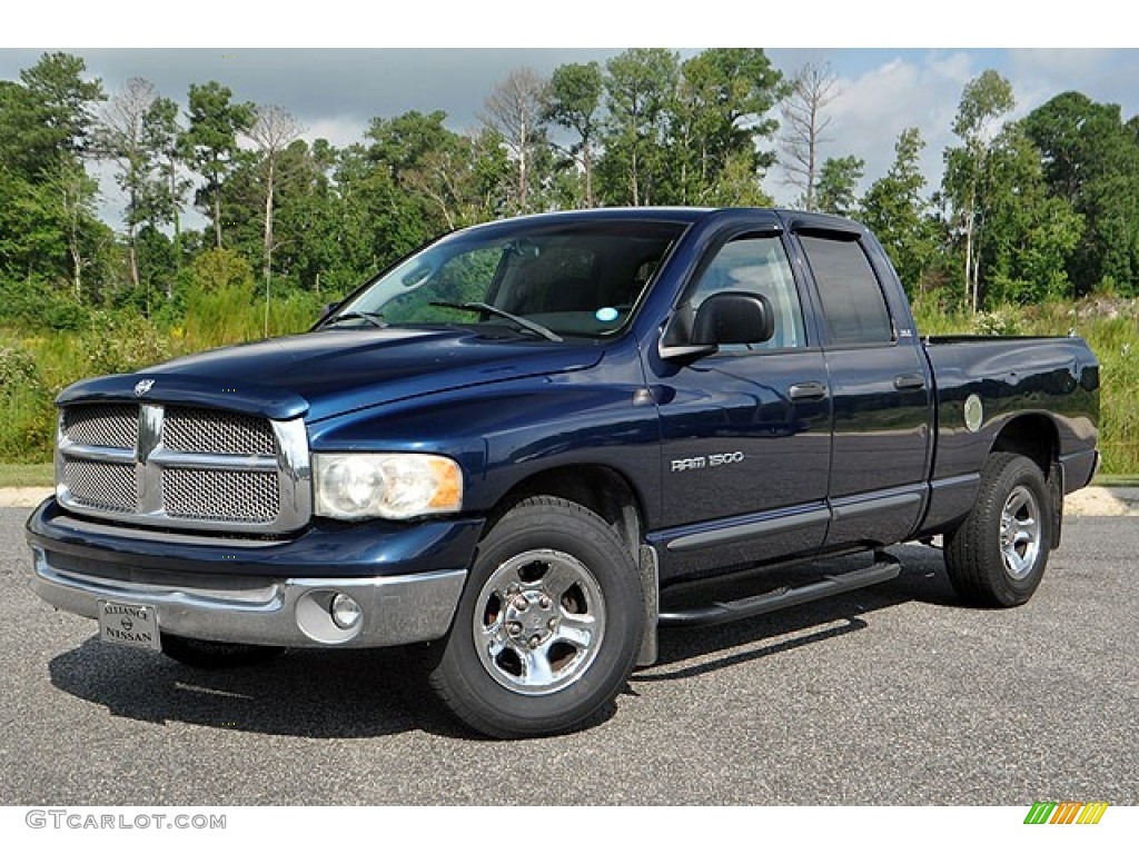 2002 Ram 1500 SLT Quad Cab - Patriot Blue Pearlcoat / Dark Slate Gray photo #3
