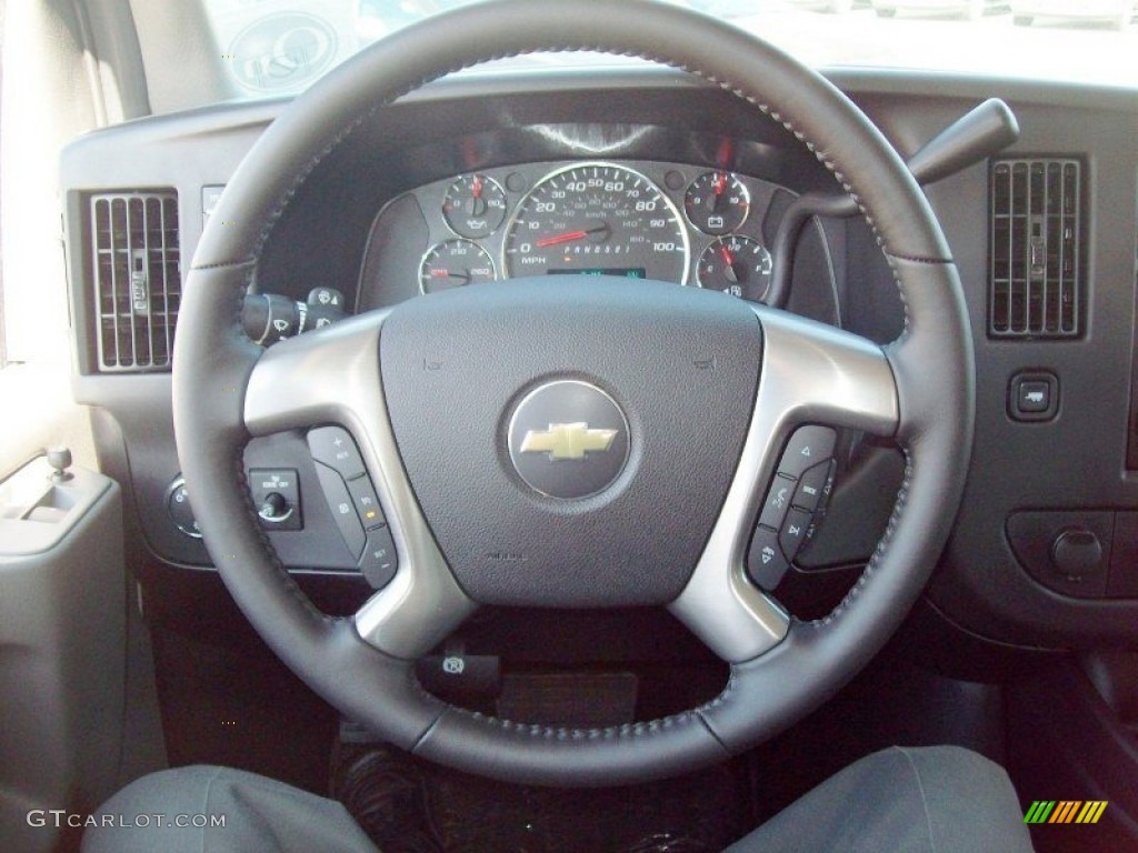 2013 Chevrolet Express LT 1500 Passenger Van Medium Pewter Steering Wheel Photo #70619968