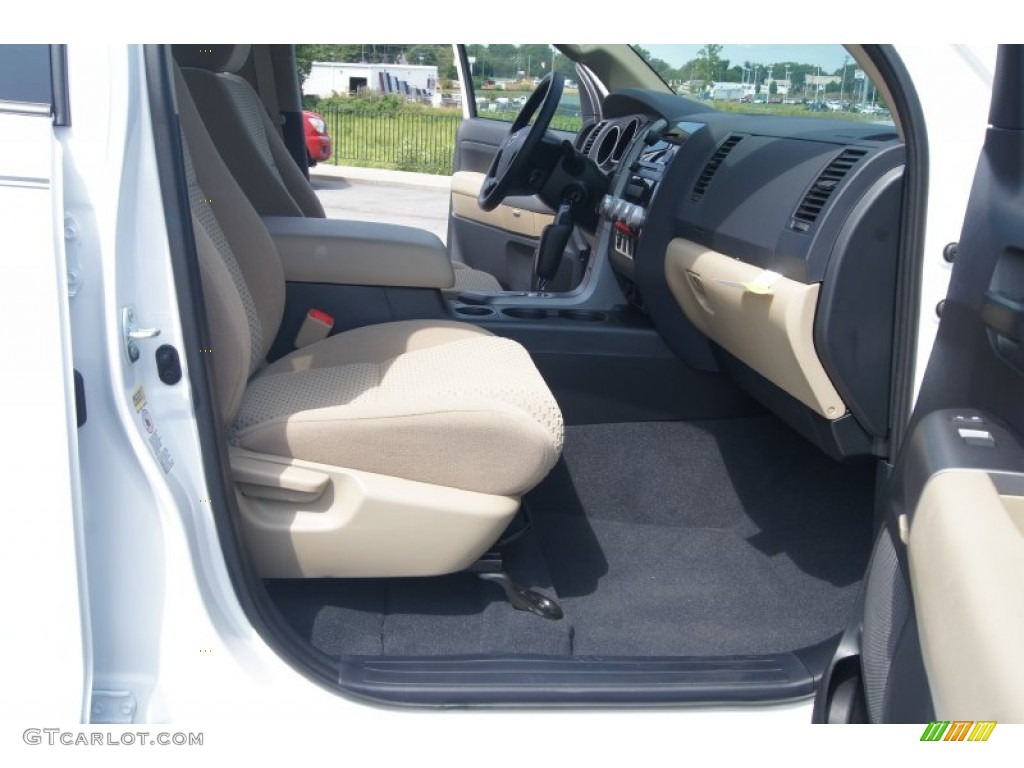 2012 Tundra SR5 Double Cab - Super White / Sand Beige photo #13