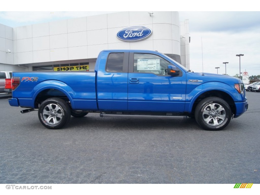 2012 F150 FX2 SuperCab - Blue Flame Metallic / Black photo #2