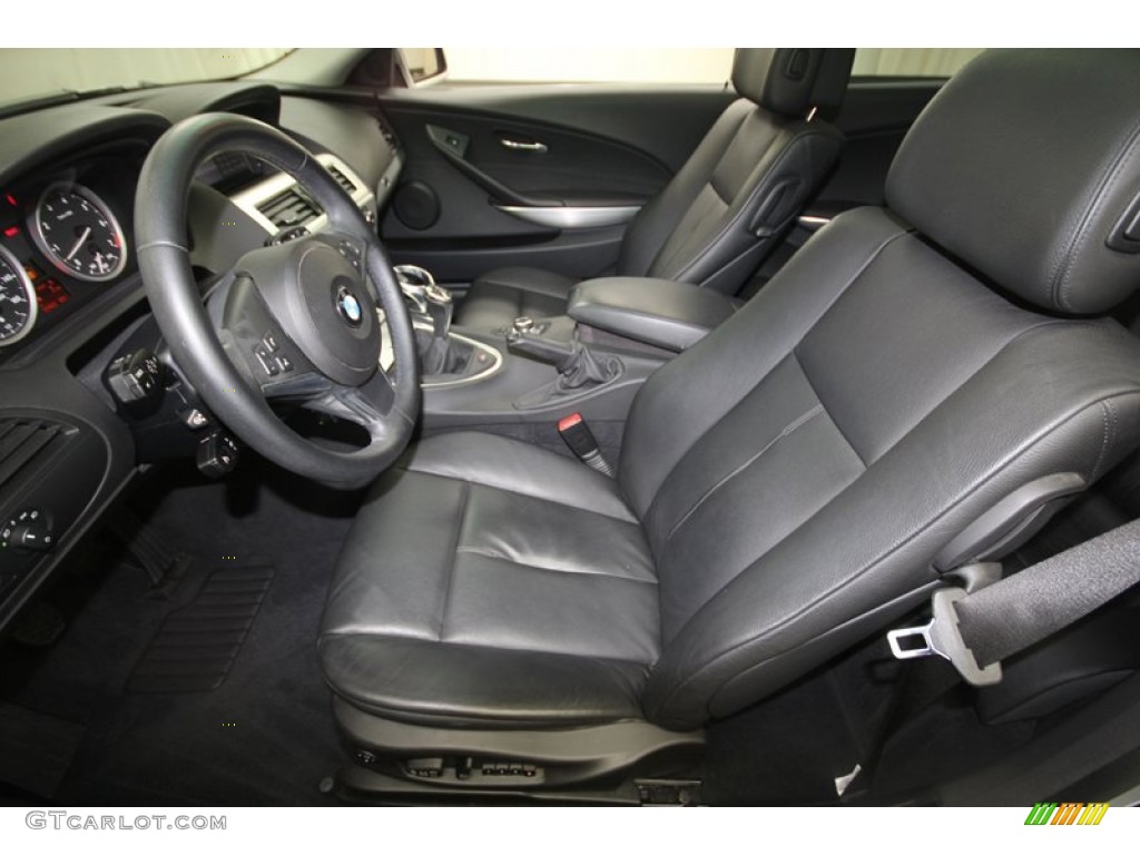 Black Dakota Leather Interior 2009 BMW 6 Series 650i Coupe Photo #70621774