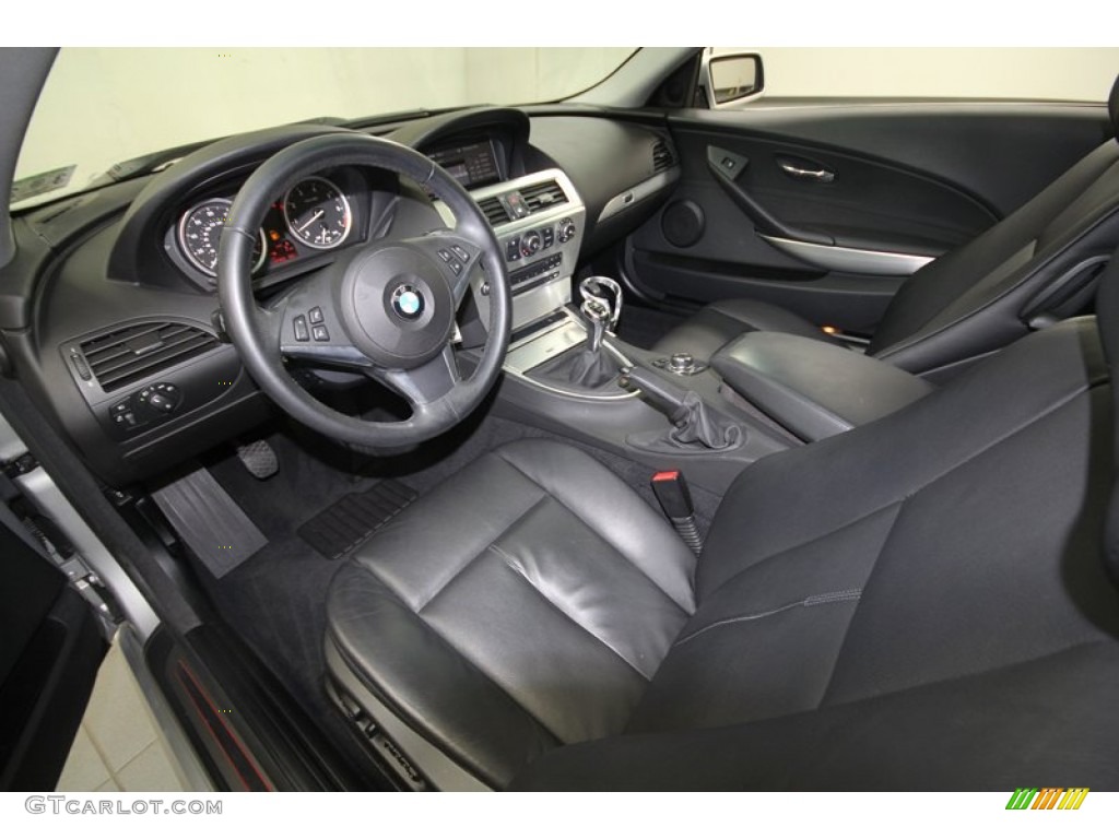 Black Dakota Leather Interior 2009 BMW 6 Series 650i Coupe Photo #70621864