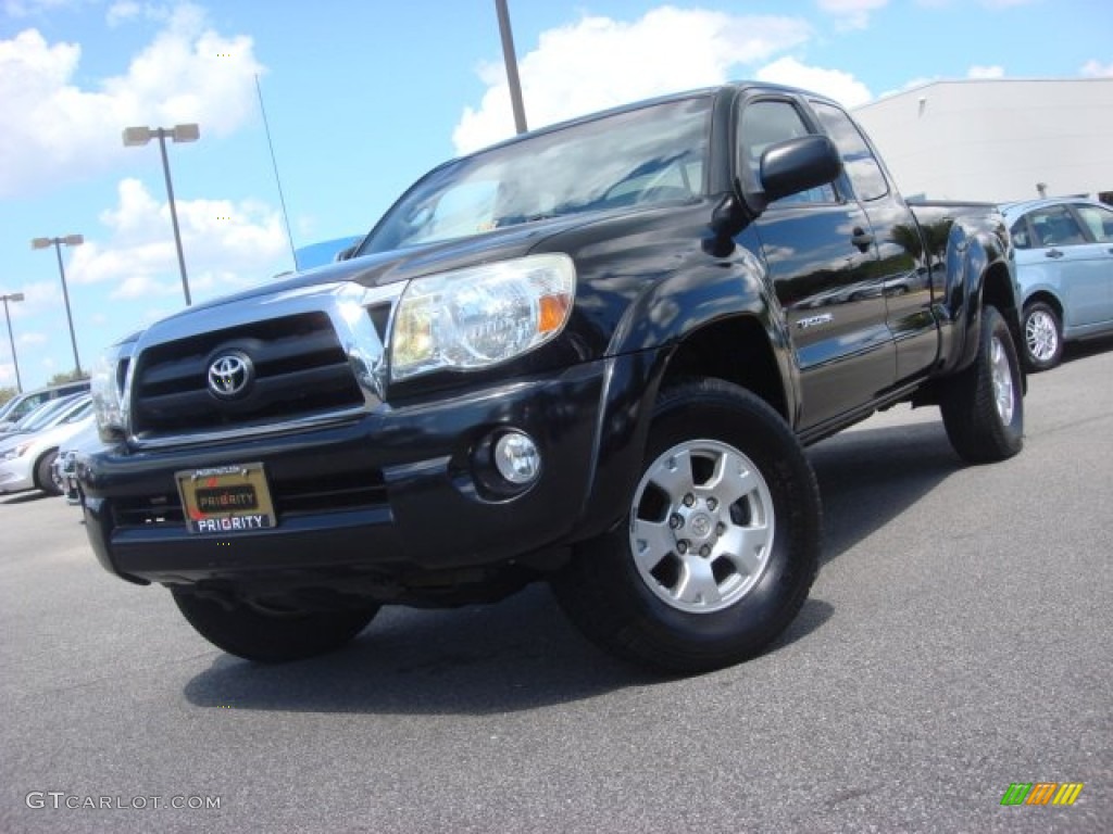 2006 Tacoma V6 PreRunner Access Cab - Black Sand Pearl / Graphite Gray photo #1