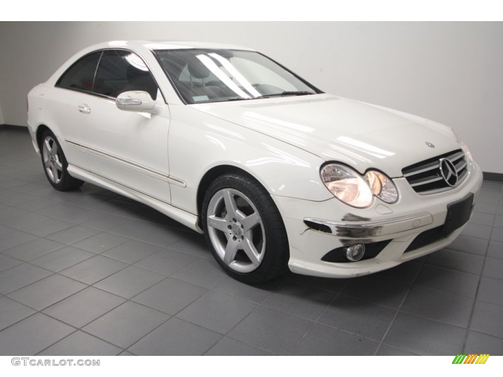 2006 CLK 500 Coupe - Alabaster White / Ash photo #1