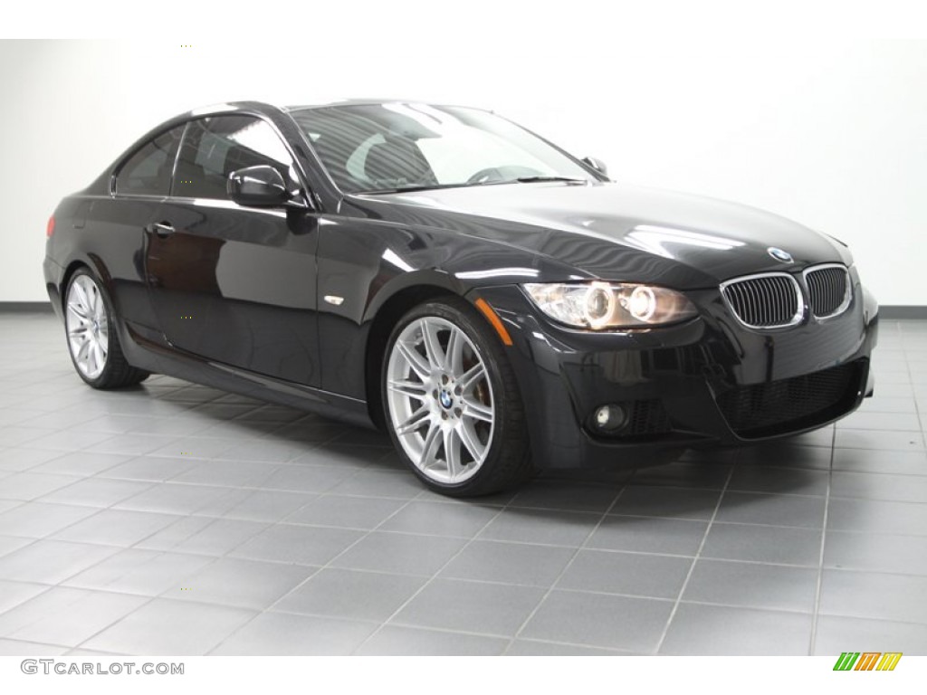 2010 3 Series 335i Coupe - Jet Black / Black photo #10