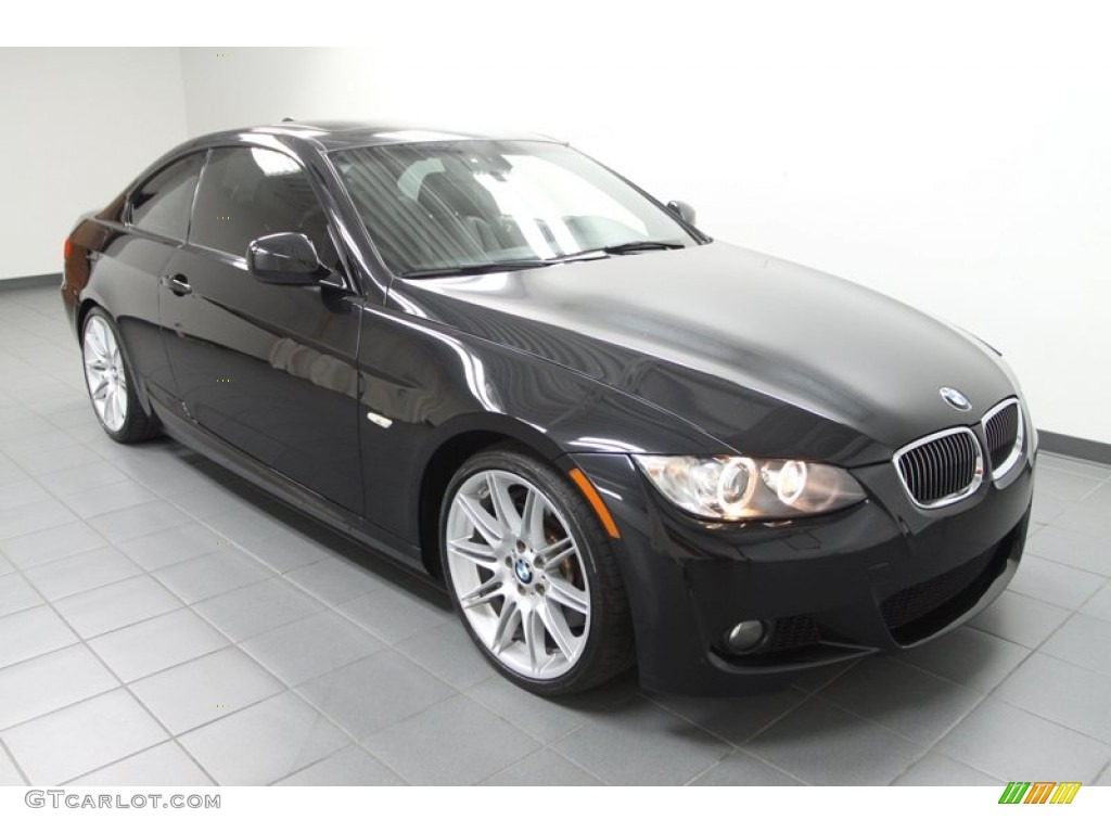2010 3 Series 335i Coupe - Jet Black / Black photo #14