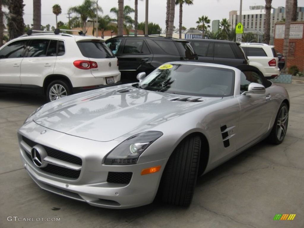 Iridium Silver Metallic 2012 Mercedes-Benz SLS AMG Roadster Exterior Photo #70625425