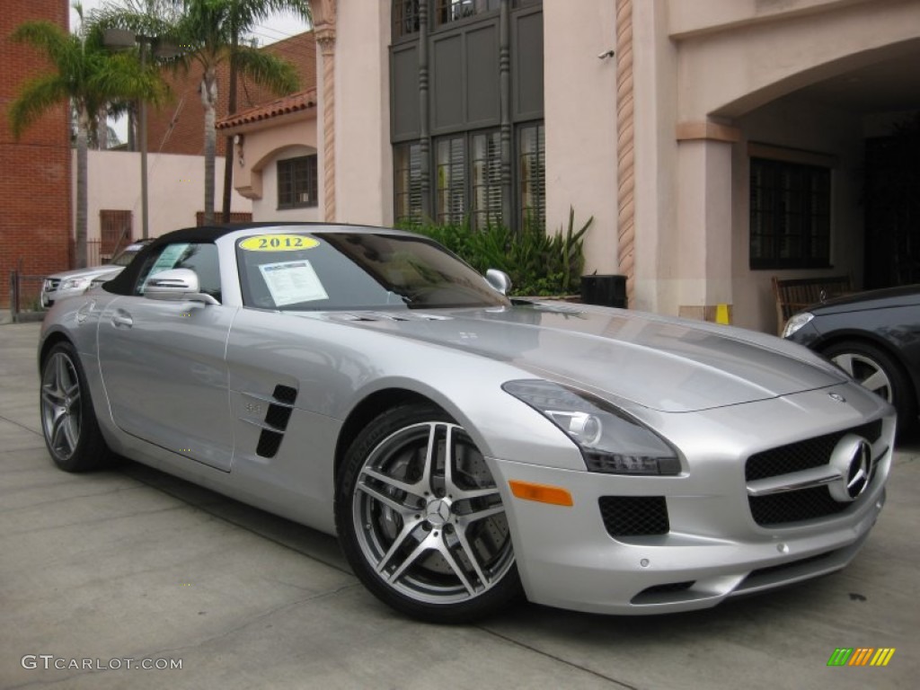Iridium Silver Metallic 2012 Mercedes-Benz SLS AMG Roadster Exterior Photo #70625635
