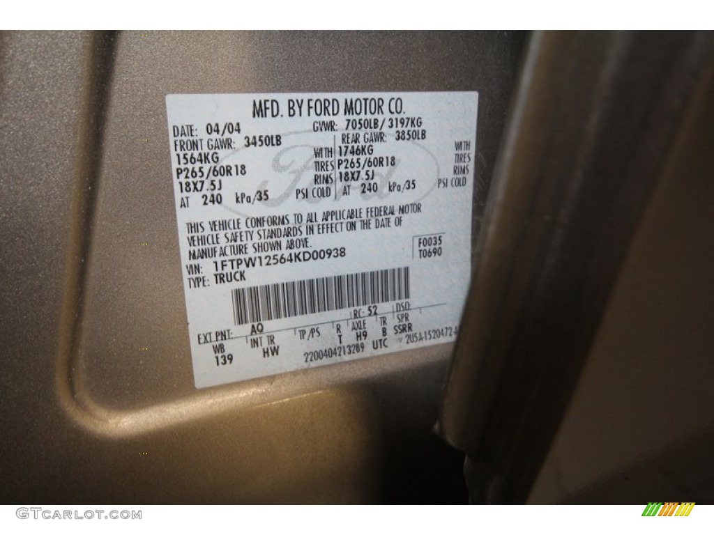 2004 F150 Lariat SuperCrew - Arizona Beige Metallic / Tan photo #9