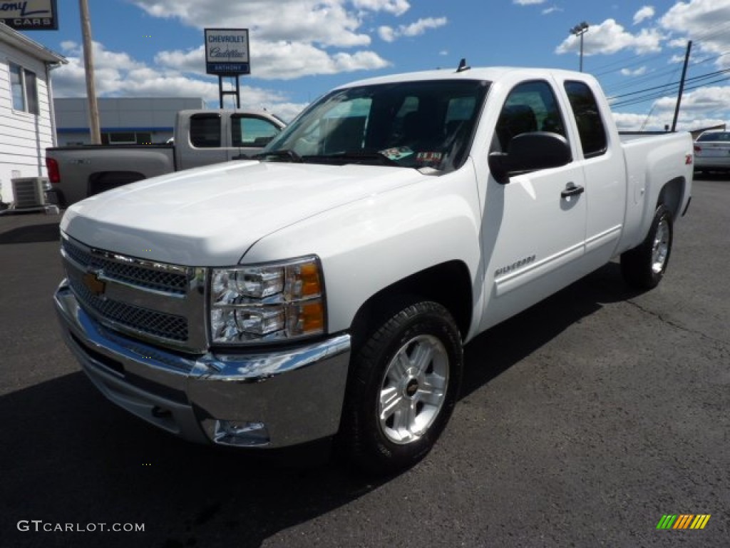 2013 Silverado 1500 LT Extended Cab 4x4 - Summit White / Ebony photo #3