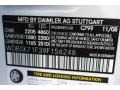 799: Diamond White Metallic 2009 Mercedes-Benz SL 550 Roadster Color Code