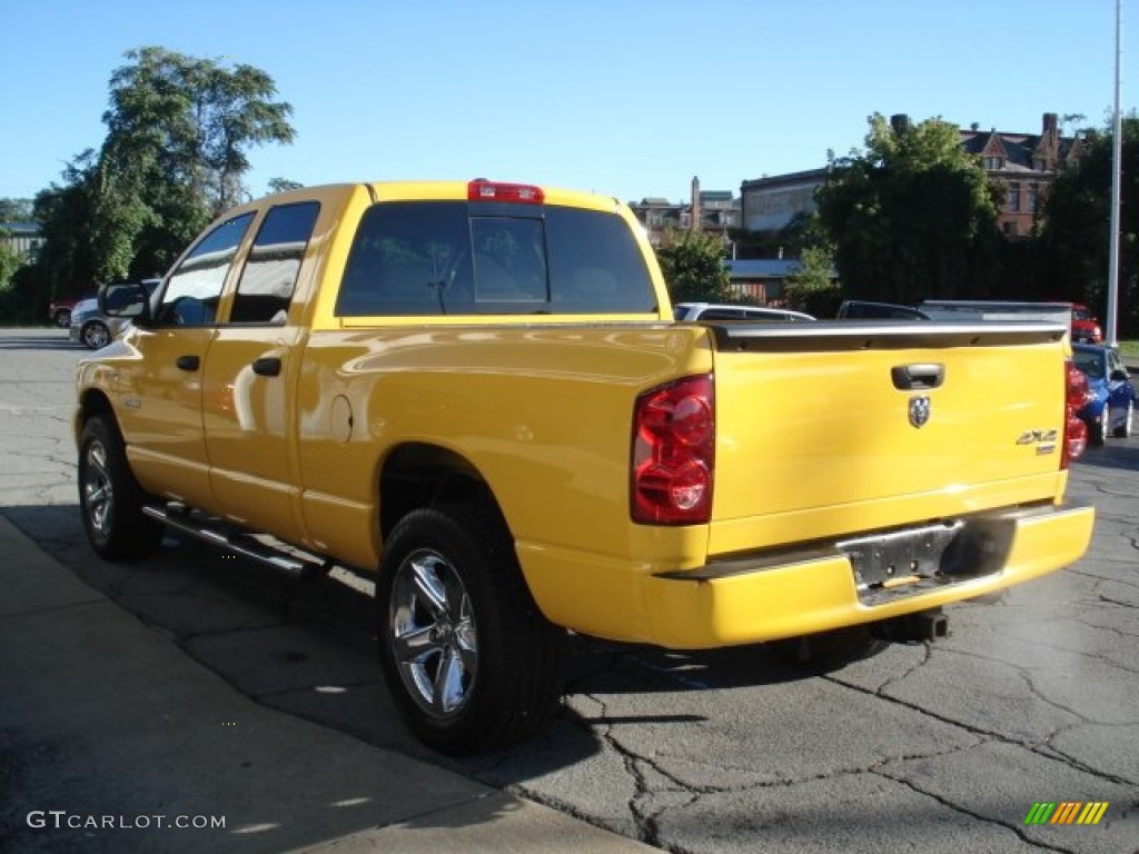 2008 Ram 1500 Sport Quad Cab 4x4 - Detonator Yellow / Medium Slate Gray photo #5