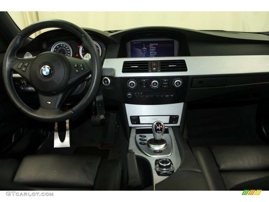 2010 BMW M5 Standard M5 Model Black Merino Leather Dashboard Photo #70630108