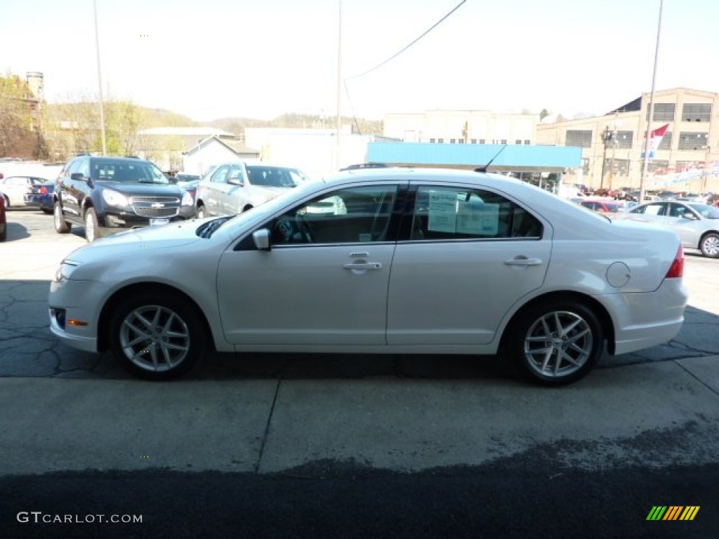 2010 Fusion SEL V6 - White Platinum Tri-coat Metallic / Medium Light Stone photo #6