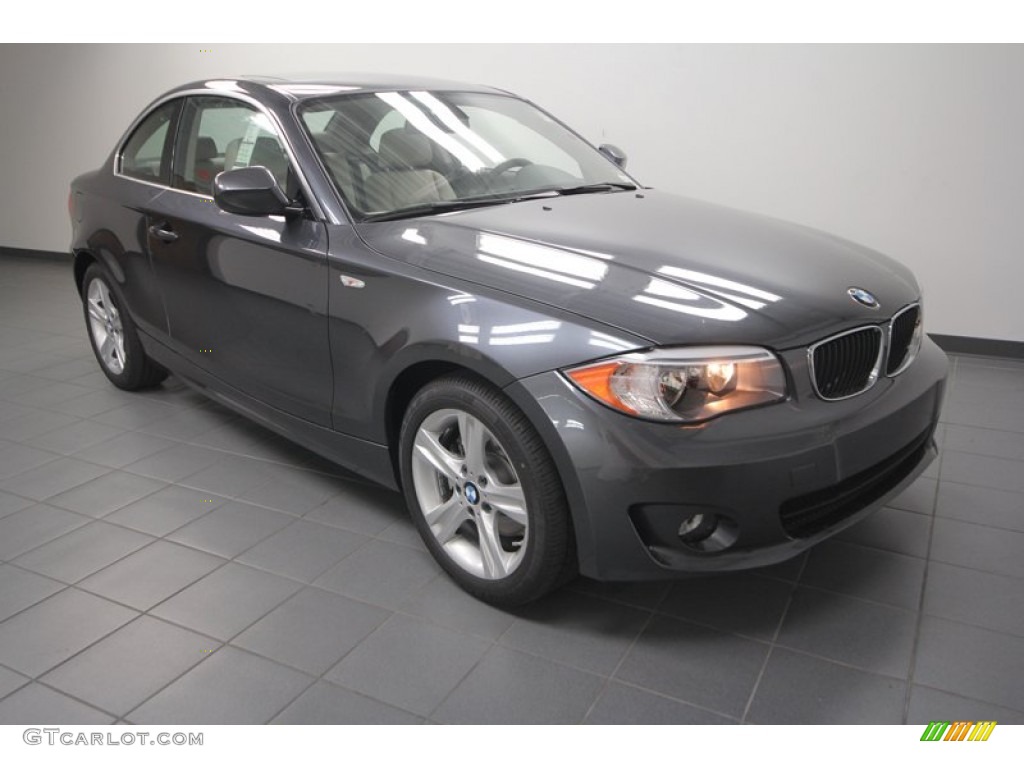 2013 1 Series 128i Coupe - Space Gray Metallic / Oyster photo #1