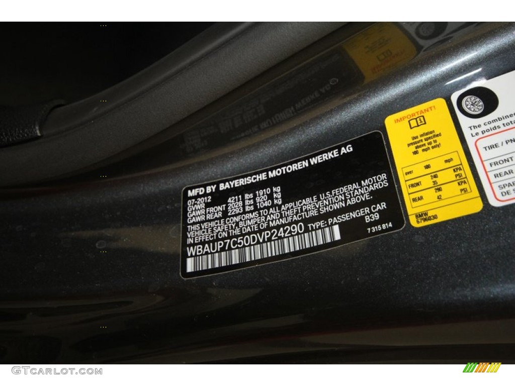2013 1 Series 128i Coupe - Space Gray Metallic / Oyster photo #5