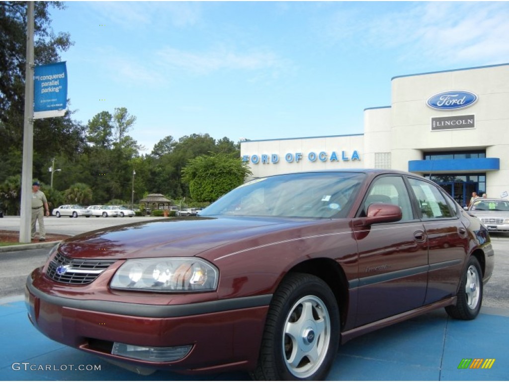 2001 Impala LS - Dark Carmine Red Metallic / Medium Gray photo #1