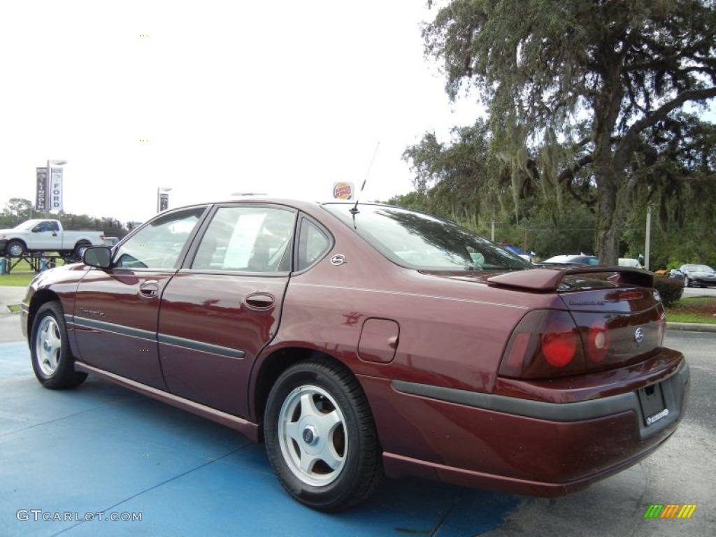 2001 Impala LS - Dark Carmine Red Metallic / Medium Gray photo #3