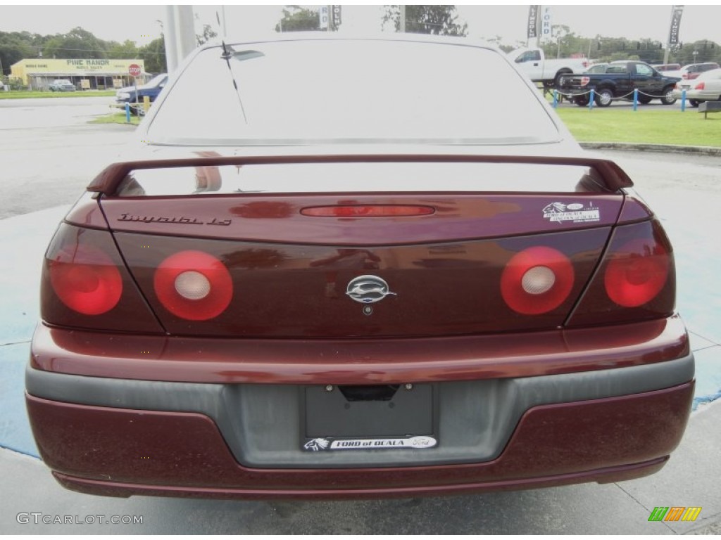 2001 Impala LS - Dark Carmine Red Metallic / Medium Gray photo #4