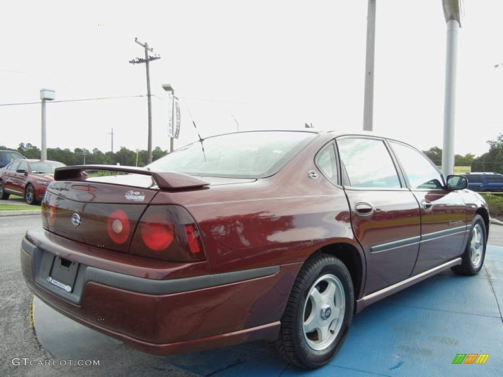 2001 Impala LS - Dark Carmine Red Metallic / Medium Gray photo #5