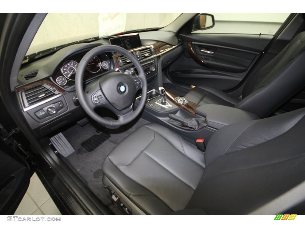 Black Interior 2013 BMW 3 Series 328i Sedan Photo #70631588