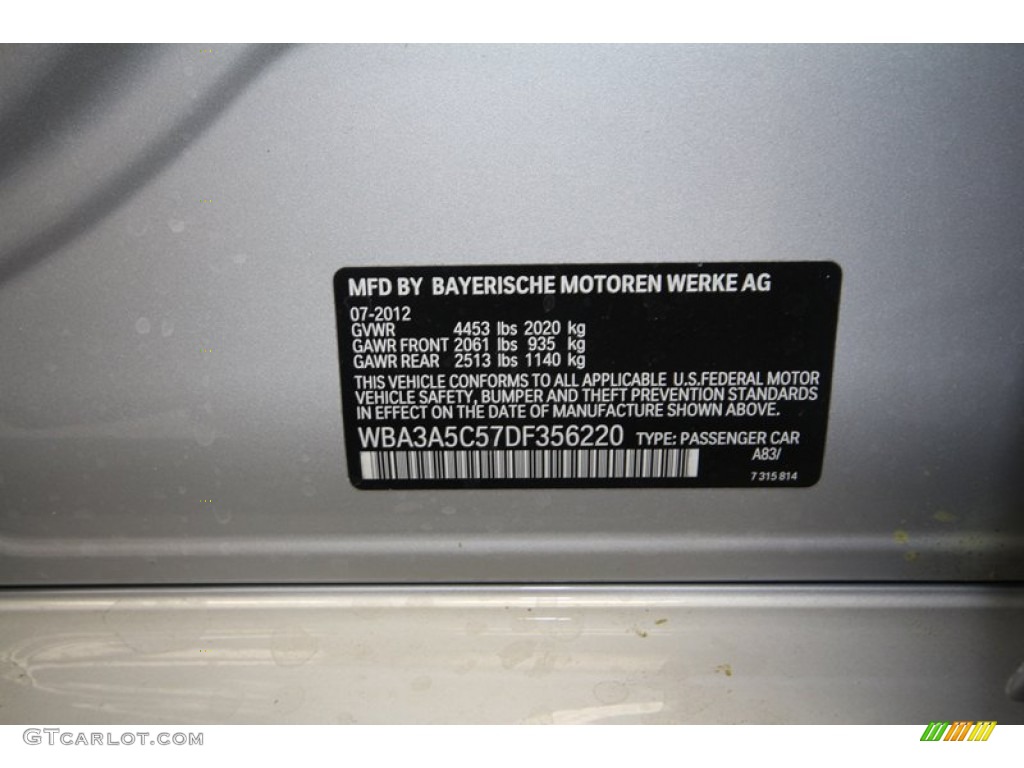 2013 3 Series 328i Sedan - Glacier Silver Metallic / Black photo #9