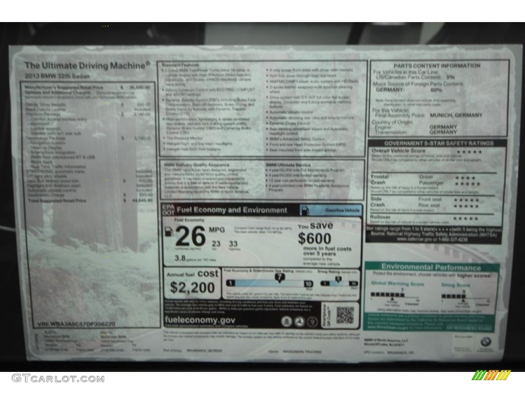 2013 3 Series 328i Sedan - Glacier Silver Metallic / Black photo #27