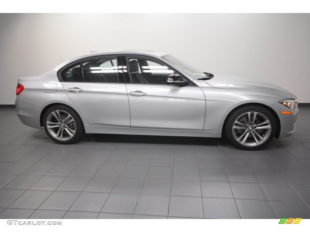 2013 3 Series 328i Sedan - Glacier Silver Metallic / Black photo #2