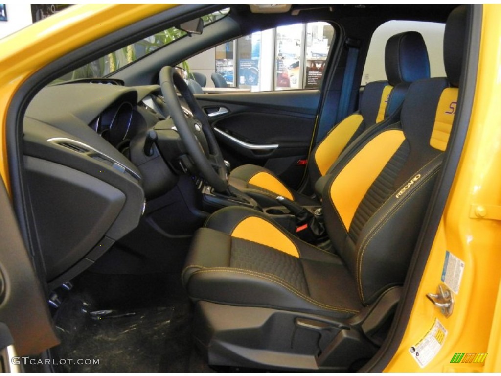 ST Tangerine Scream Recaro Seats Interior 2013 Ford Focus ST Hatchback Photo #70632306