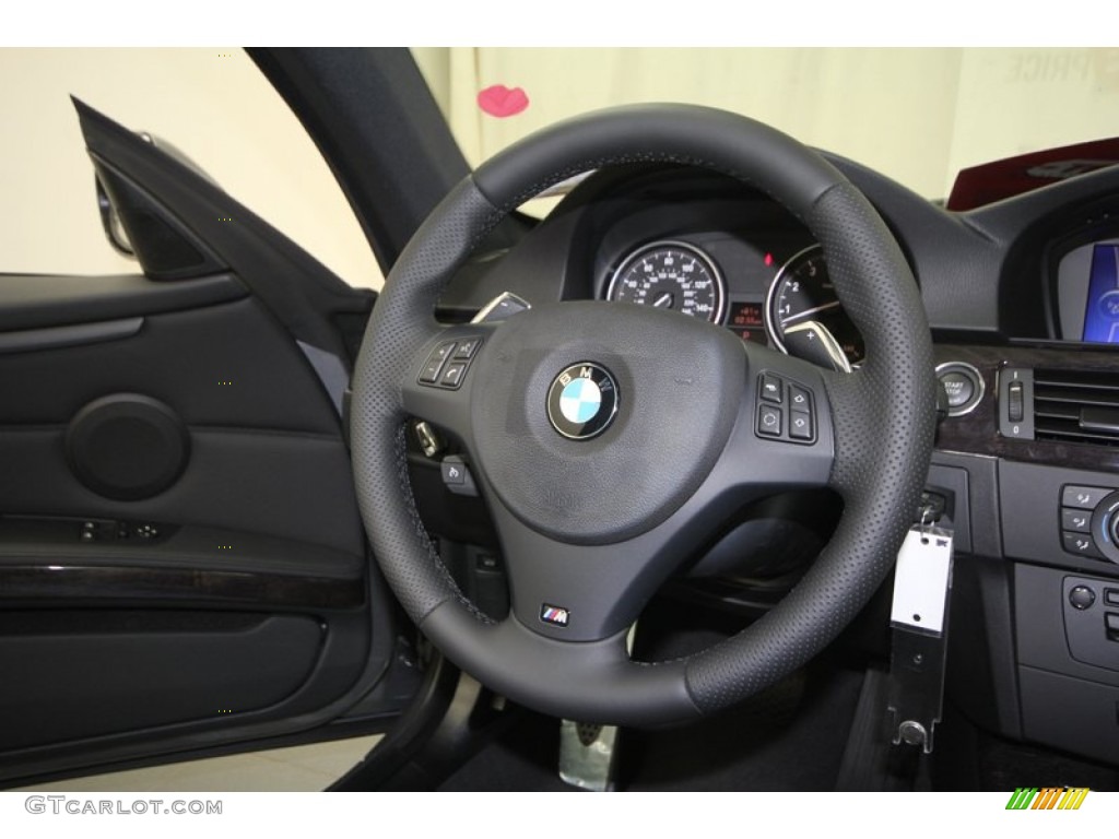 2013 BMW 3 Series 335i Coupe Black Steering Wheel Photo #70633864