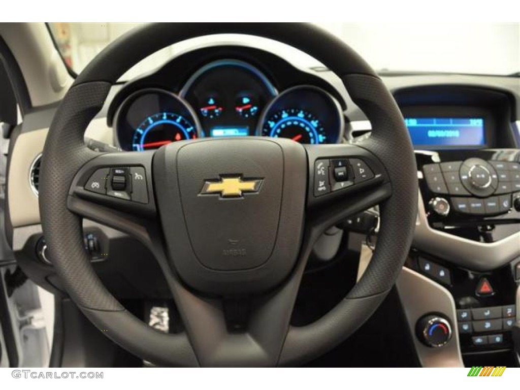 2013 Chevrolet Cruze LS Jet Black/Medium Titanium Steering Wheel Photo #70634236