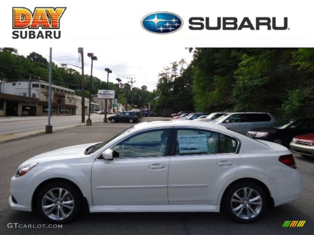 Satin White Pearl Subaru Legacy