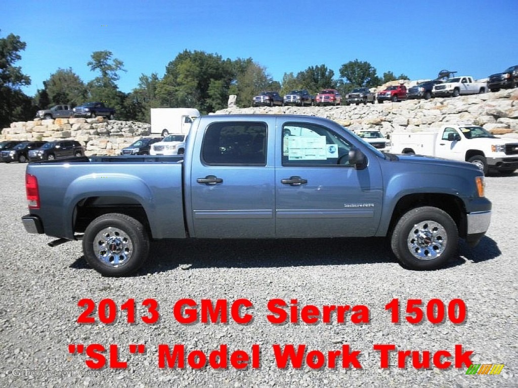 2013 Sierra 1500 SL Crew Cab - Stealth Gray Metallic / Ebony photo #1