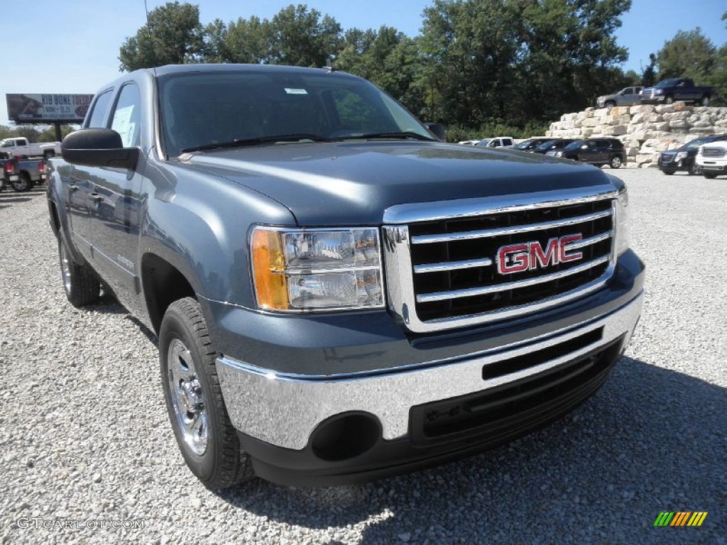 2013 Sierra 1500 SL Crew Cab - Stealth Gray Metallic / Ebony photo #2