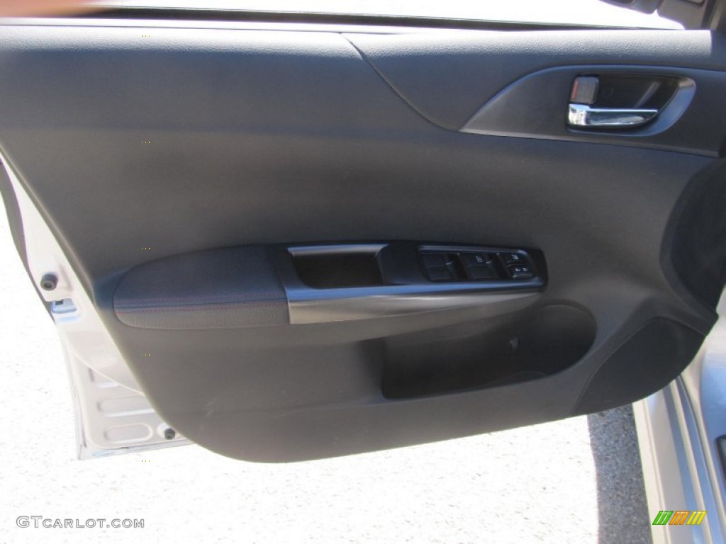 2011 Subaru Impreza WRX STi Limited STI  Black/Alcantara Door Panel Photo #70636957