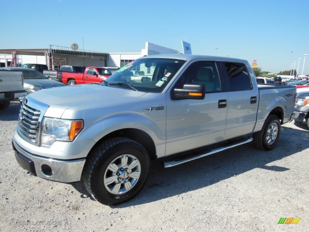 2010 F150 XLT SuperCrew 4x4 - Ingot Silver Metallic / Medium Stone photo #5