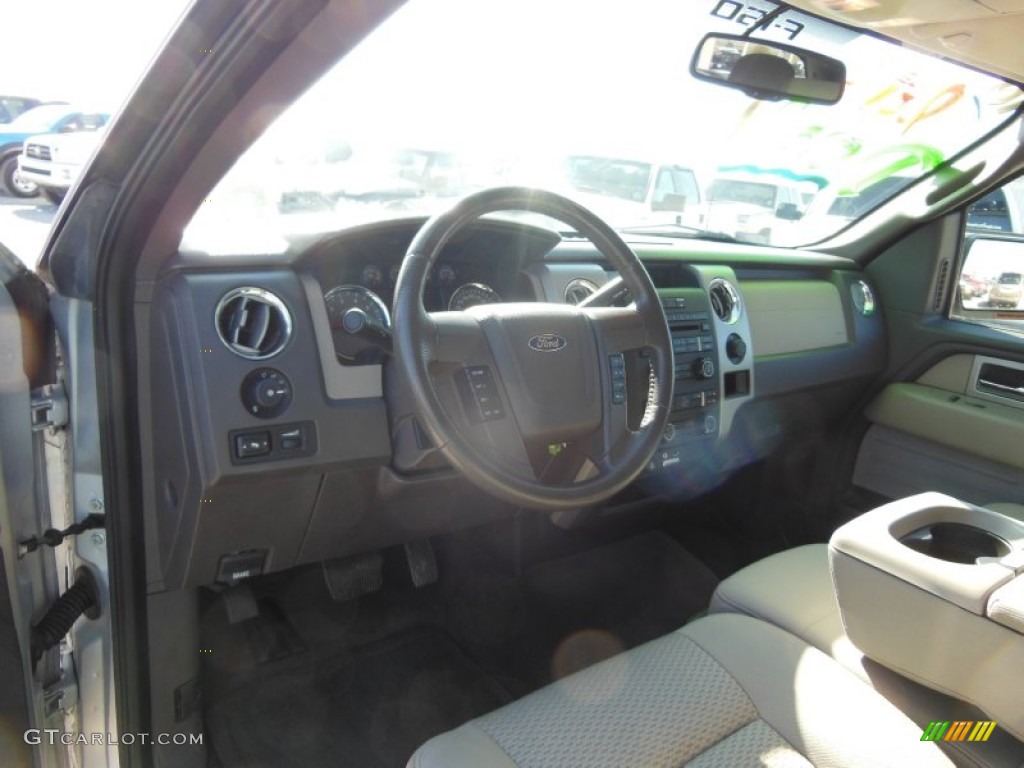 2010 F150 XLT SuperCrew 4x4 - Ingot Silver Metallic / Medium Stone photo #12
