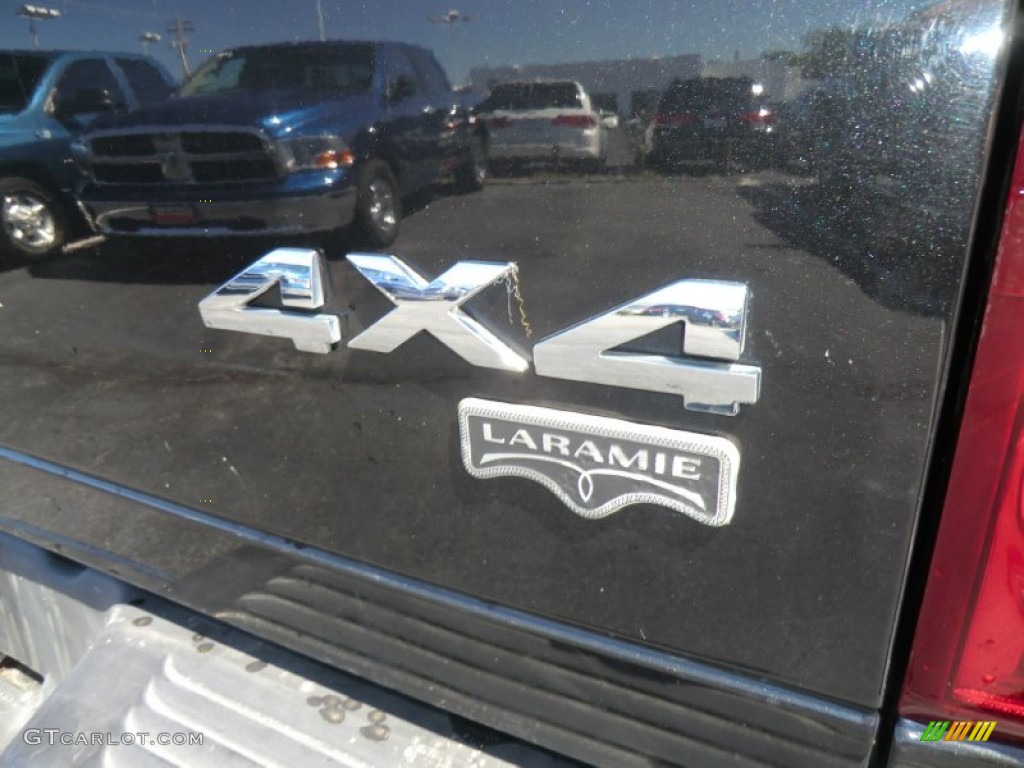 2007 Ram 3500 Laramie Quad Cab 4x4 Dually - Brilliant Black Crystal Pearl / Khaki photo #9