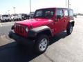 2012 Flame Red Jeep Wrangler Unlimited Sport 4x4 Right Hand Drive  photo #1