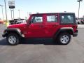 2012 Flame Red Jeep Wrangler Unlimited Sport 4x4 Right Hand Drive  photo #8