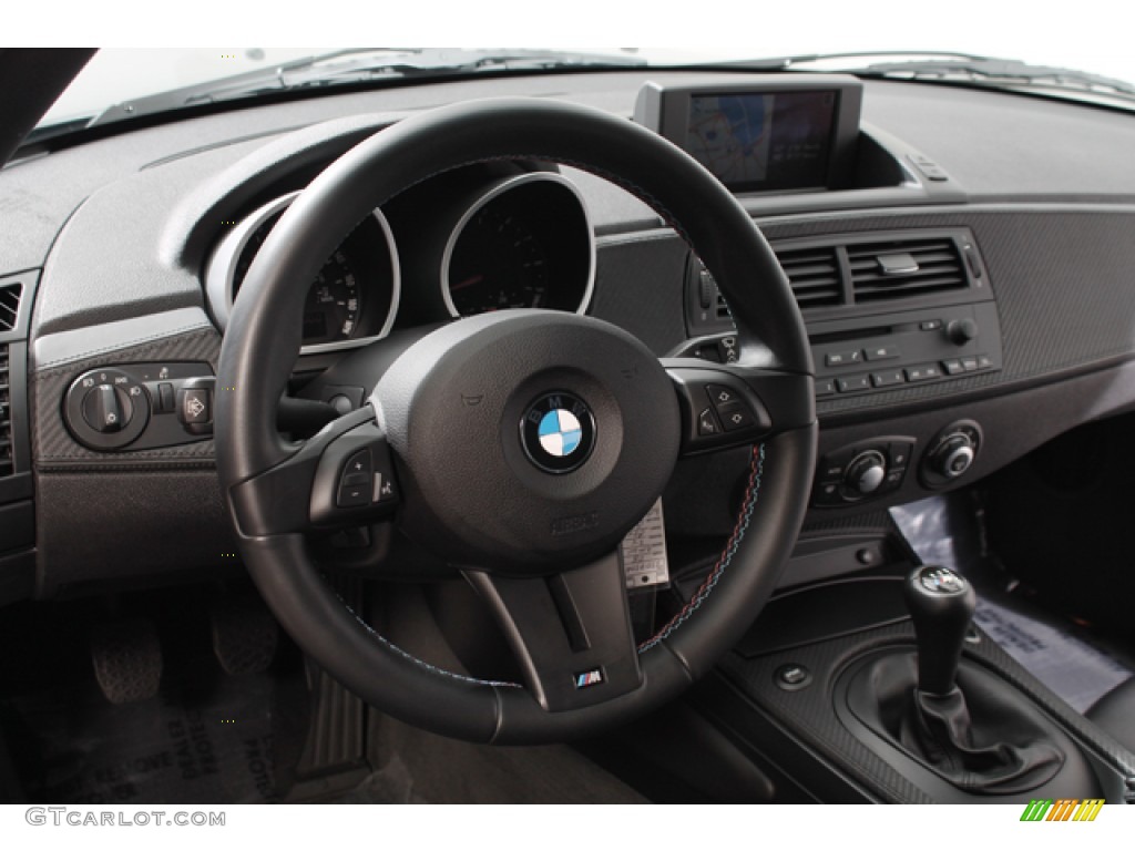 2008 BMW M Coupe Black Steering Wheel Photo #70643833