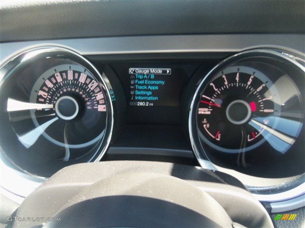 2013 Mustang V6 Premium Coupe - Grabber Blue / Charcoal Black photo #20