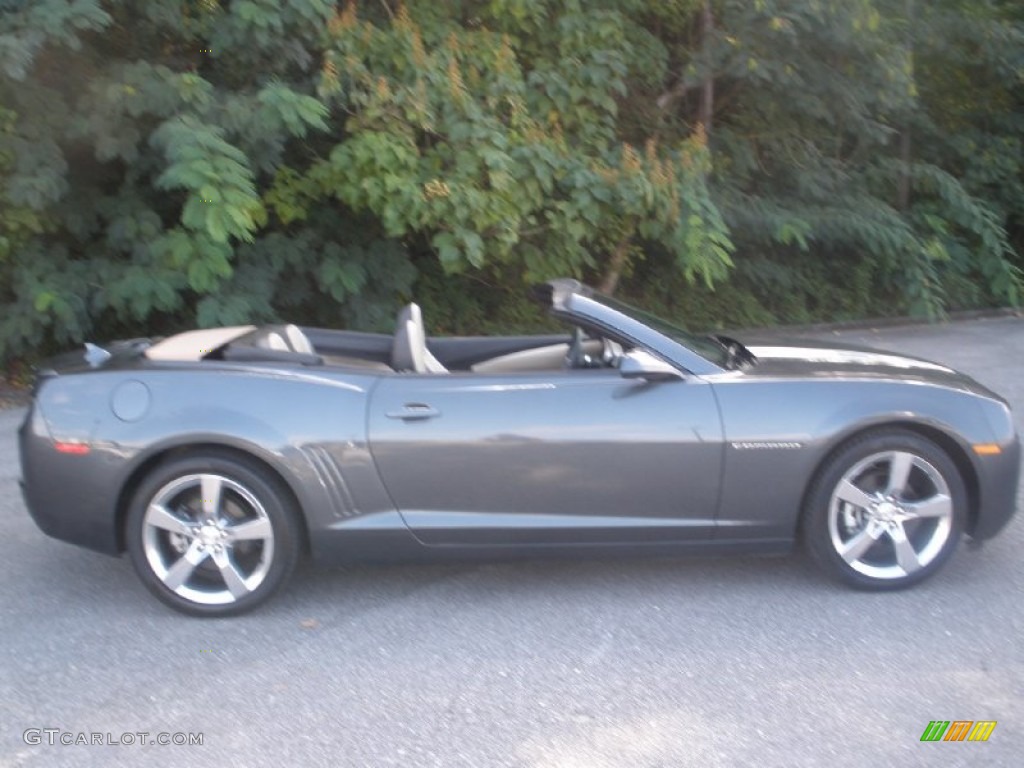 2011 Camaro LT Convertible - Cyber Gray Metallic / Beige photo #2